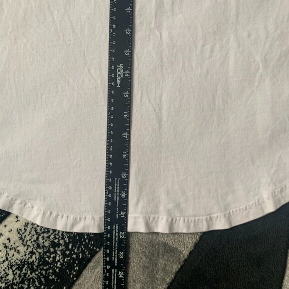 Women's Harley Davidson Bedazzled Orange and Black Letters V-neck White Shirt - Picture 4 of 7